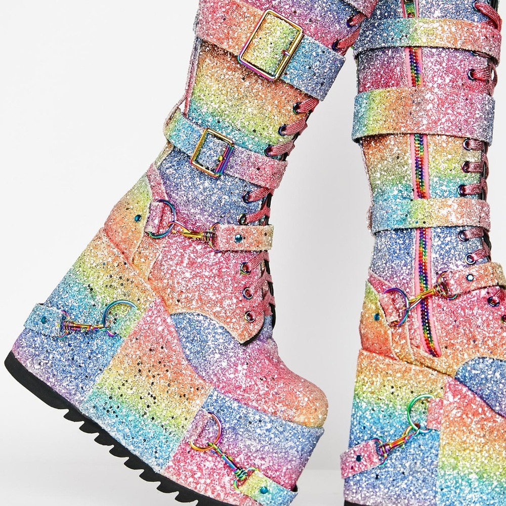 SPARKLE PONY PLATFORM BOOTS